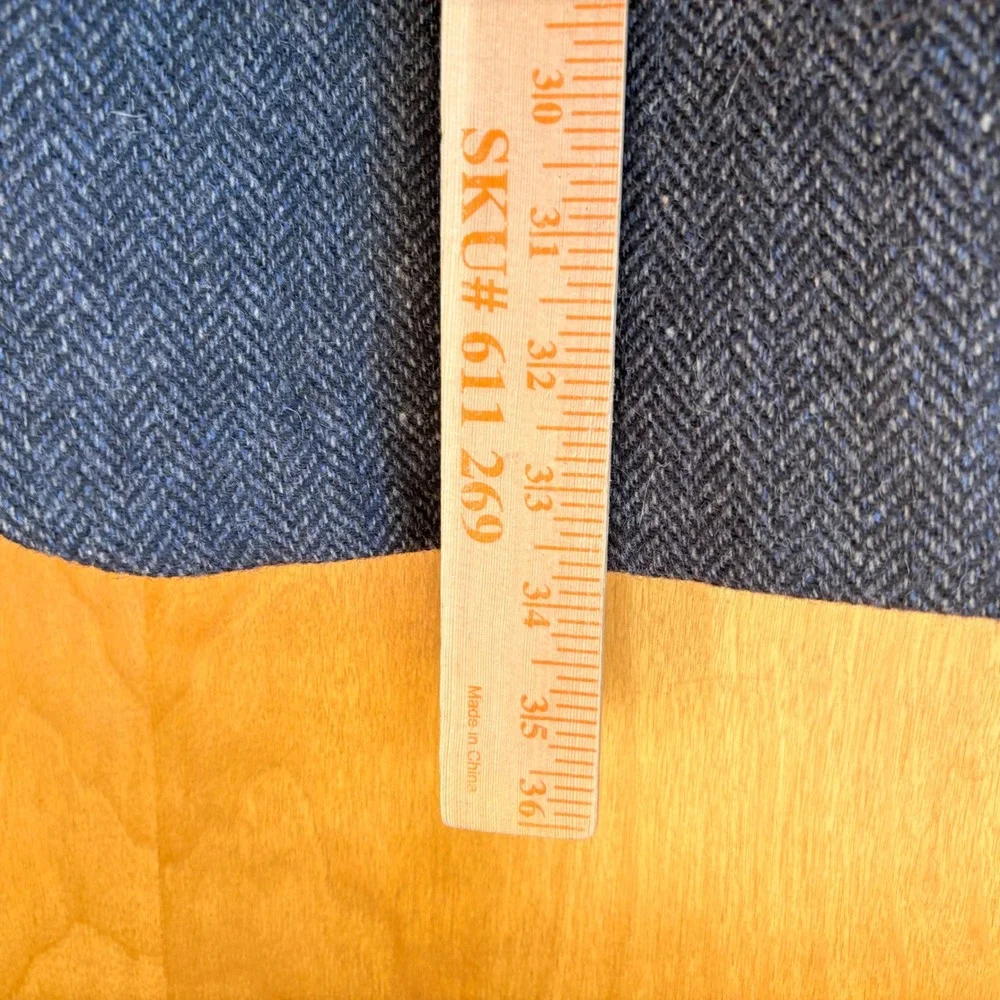 Townscraft Mens Blazer Sport Coat Herringbone Wool Blend Dark‎ Gray Classic Fit